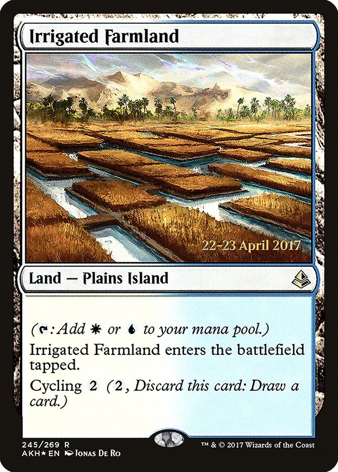 Irrigated Farmland [Amonkhet Prerelease Promos] | Jomio and Rueliete's Cards and Comics
