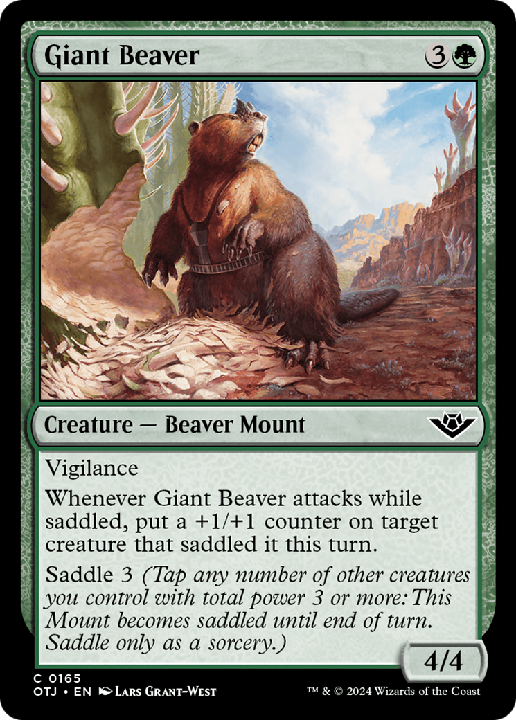 Giant Beaver [Outlaws of Thunder Junction] | Jomio and Rueliete's Cards and Comics