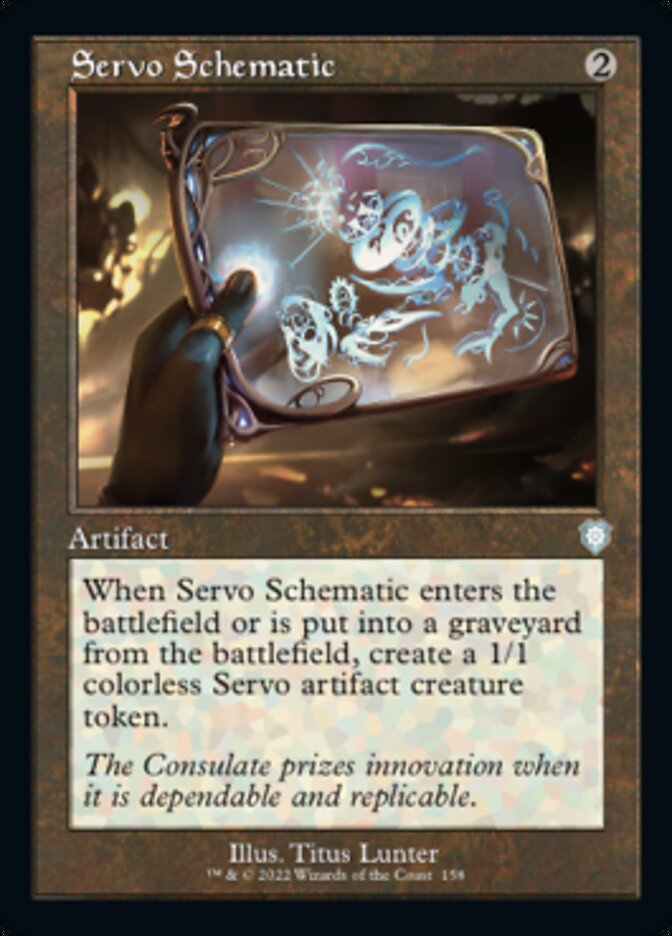 Servo Schematic (Retro) [The Brothers' War Commander] | Jomio and Rueliete's Cards and Comics