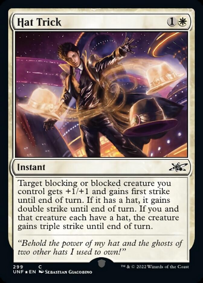 Hat Trick (Galaxy Foil) [Unfinity] | Jomio and Rueliete's Cards and Comics