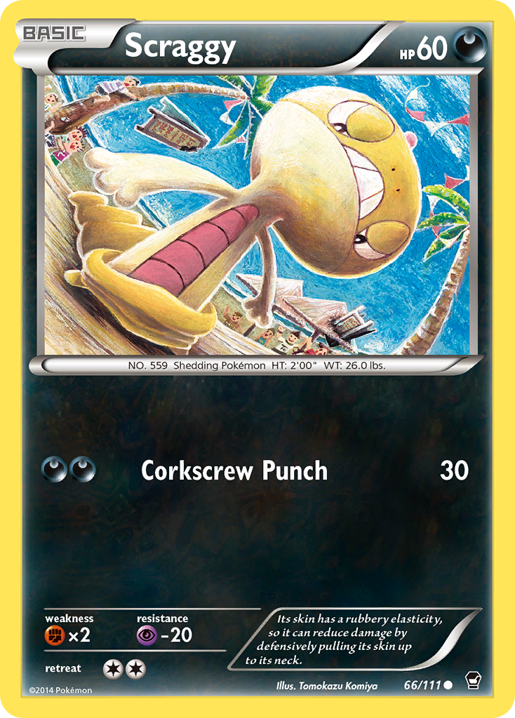 Scraggy (66/111) [XY: Furious Fists] | Jomio and Rueliete's Cards and Comics