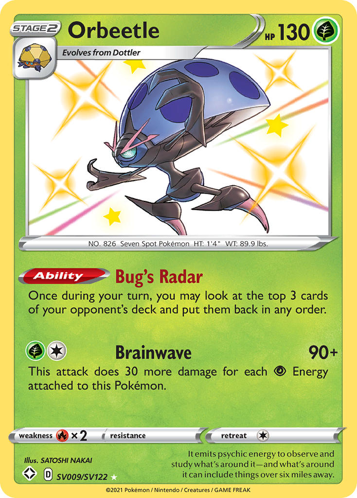 Orbeetle (SV009/SV122) [Sword & Shield: Shining Fates] | Jomio and Rueliete's Cards and Comics