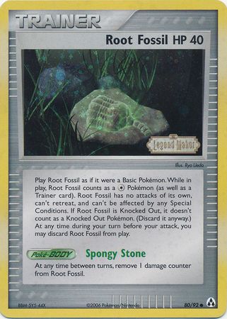 Root Fossil (80/92) (Stamped) [EX: Legend Maker] | Jomio and Rueliete's Cards and Comics