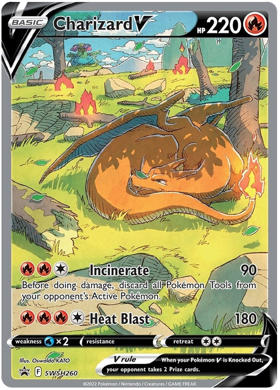 Charizard V (SWSH260) [Sword & Shield: Black Star Promos] | Jomio and Rueliete's Cards and Comics