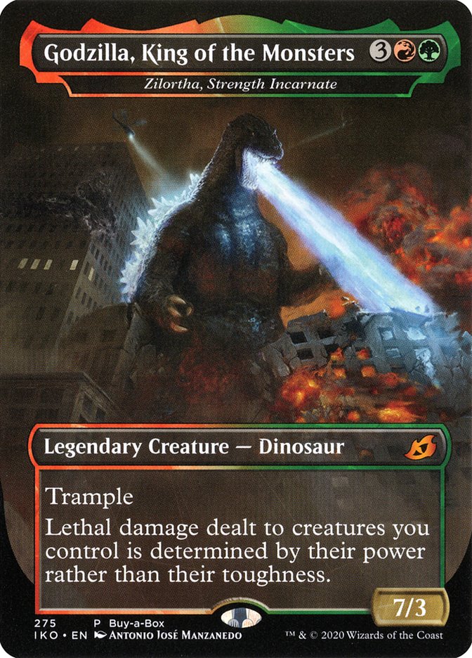 Zilortha, Strength Incarnate - Godzilla, King of the Monsters (Buy-A-Box) [Ikoria: Lair of Behemoths Promos] | Jomio and Rueliete's Cards and Comics