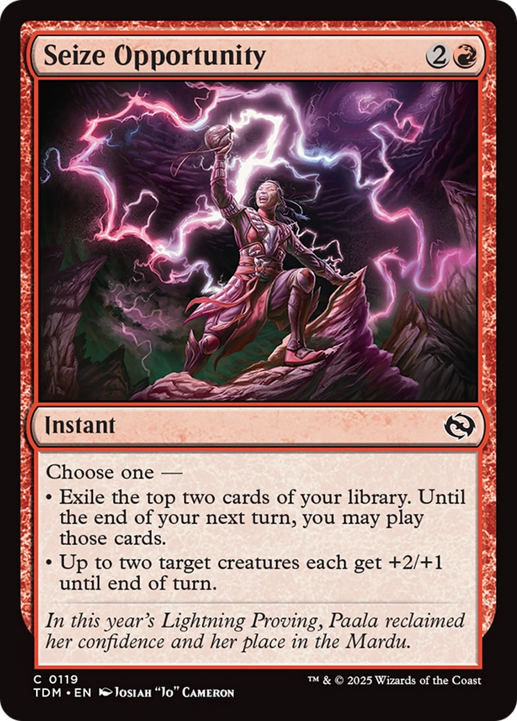 Seize Opportunity [Tarkir: Dragonstorm] | Jomio and Rueliete's Cards and Comics