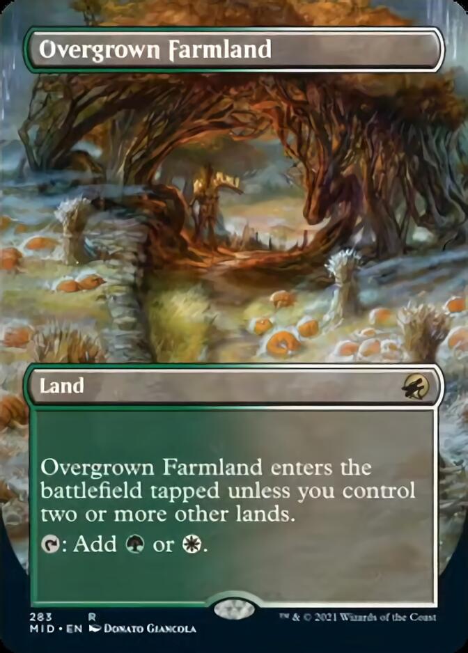 Overgrown Farmland (Borderless Alternate Art) [Innistrad: Midnight Hunt] | Jomio and Rueliete's Cards and Comics