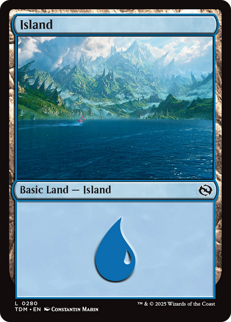 Island (0280) [Tarkir: Dragonstorm] | Jomio and Rueliete's Cards and Comics