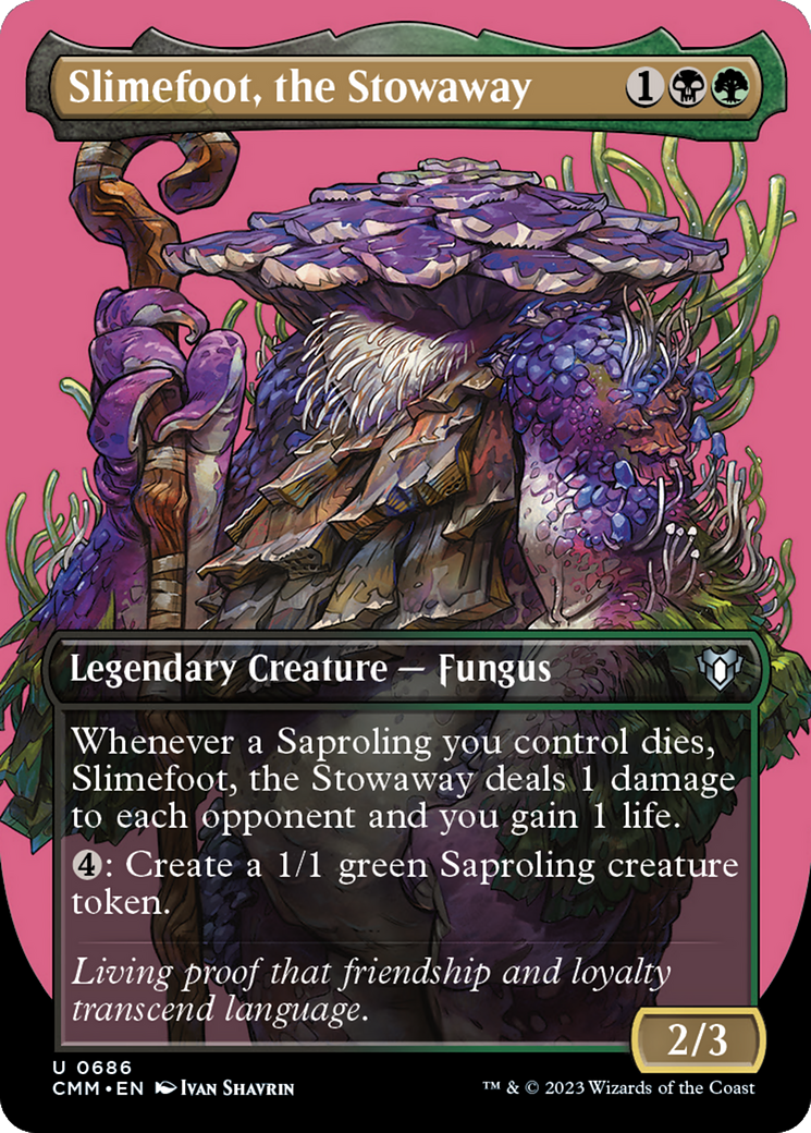 Slimefoot, the Stowaway (Borderless Profile) [Commander Masters] | Jomio and Rueliete's Cards and Comics