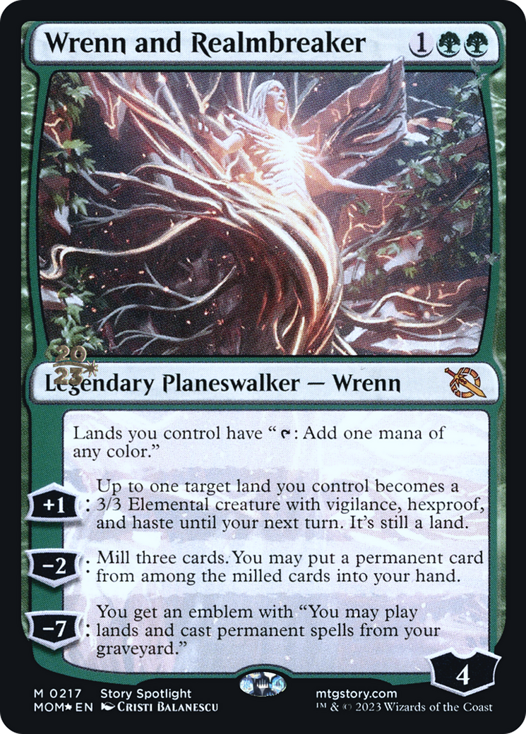 Wrenn and Realmbreaker [March of the Machine Prerelease Promos] | Jomio and Rueliete's Cards and Comics