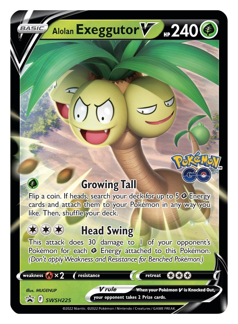 Alolan Exeggutor V (SWSH225) [Sword & Shield: Black Star Promos] | Jomio and Rueliete's Cards and Comics