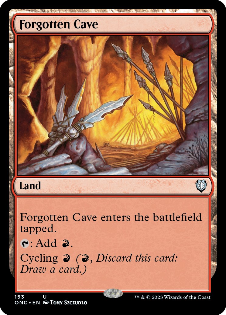 Forgotten Cave [Phyrexia: All Will Be One Commander] | Jomio and Rueliete's Cards and Comics