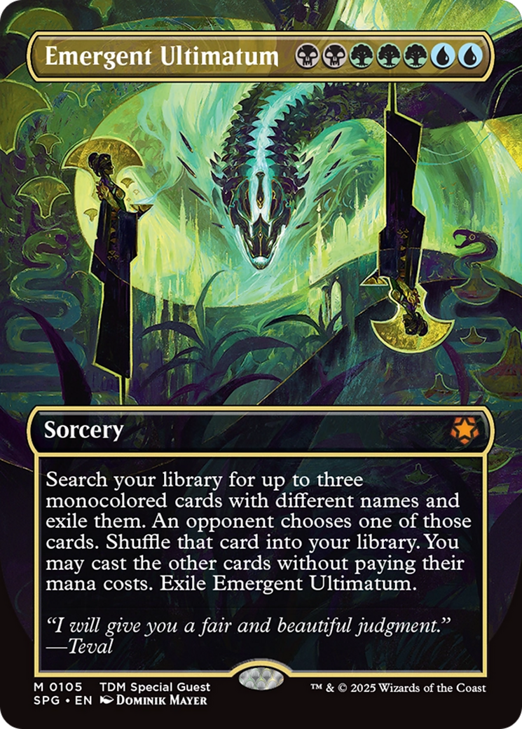 Emergent Ultimatum (Borderless) [Tarkir: Dragonstorm Special Guests] | Jomio and Rueliete's Cards and Comics