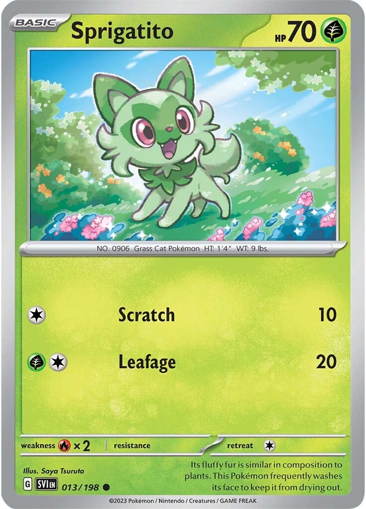 Sprigatito (013/198) [Scarlet & Violet: Base Set] | Jomio and Rueliete's Cards and Comics