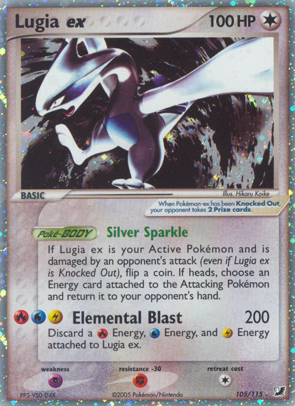 Lugia ex (105/115) [EX: Unseen Forces] | Jomio and Rueliete's Cards and Comics