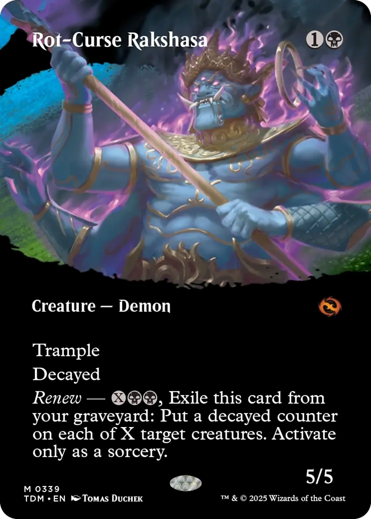 Rot-Curse Rakshasa (Borderless) [Tarkir: Dragonstorm] | Jomio and Rueliete's Cards and Comics