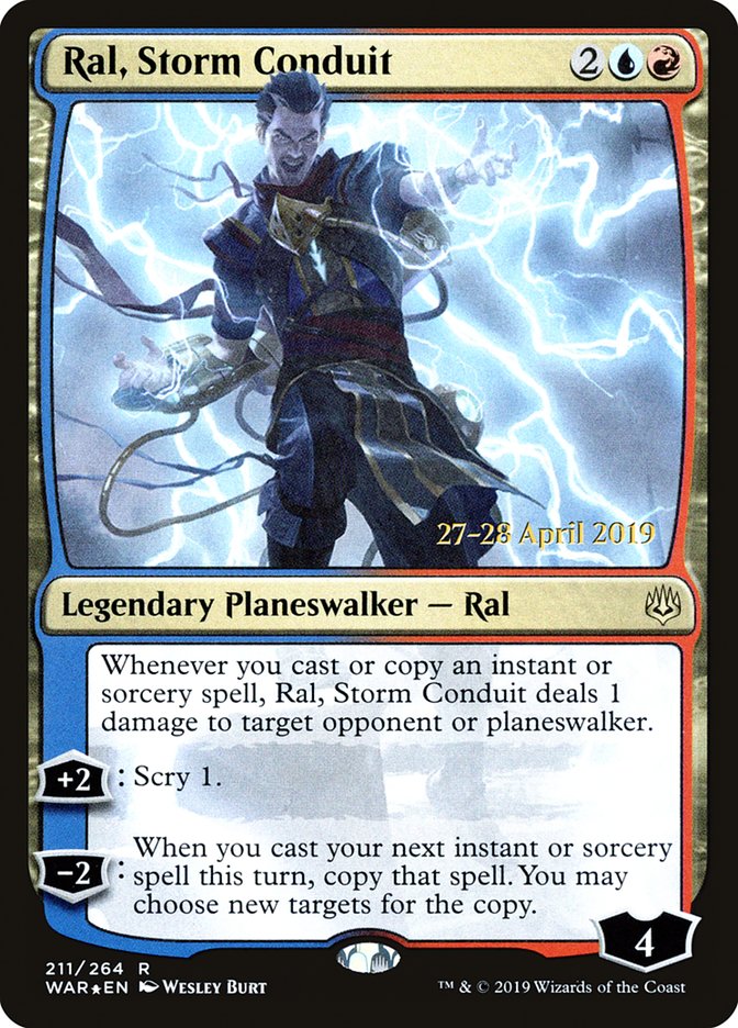 Ral, Storm Conduit [War of the Spark Prerelease Promos] | Jomio and Rueliete's Cards and Comics