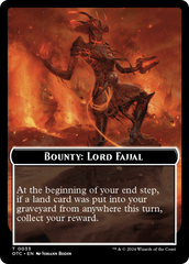 Bounty: Lord Fajjal // Bounty Rules Double-Sided Token [Outlaws of Thunder Junction Commander Tokens] | Jomio and Rueliete's Cards and Comics