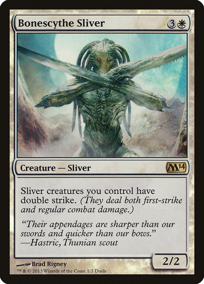 Bonescythe Sliver (Duels of the Planeswalkers Promos) [Duels of the Planeswalkers Promos 2013] | Jomio and Rueliete's Cards and Comics