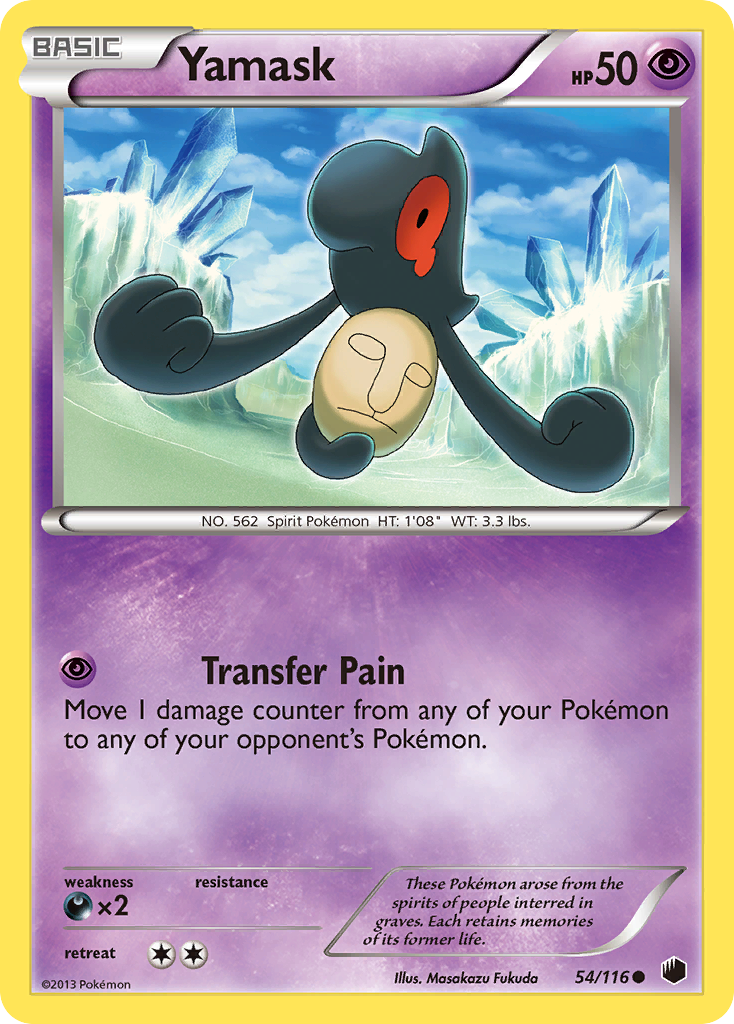 Yamask (54/116) [Black & White: Plasma Freeze] | Jomio and Rueliete's Cards and Comics