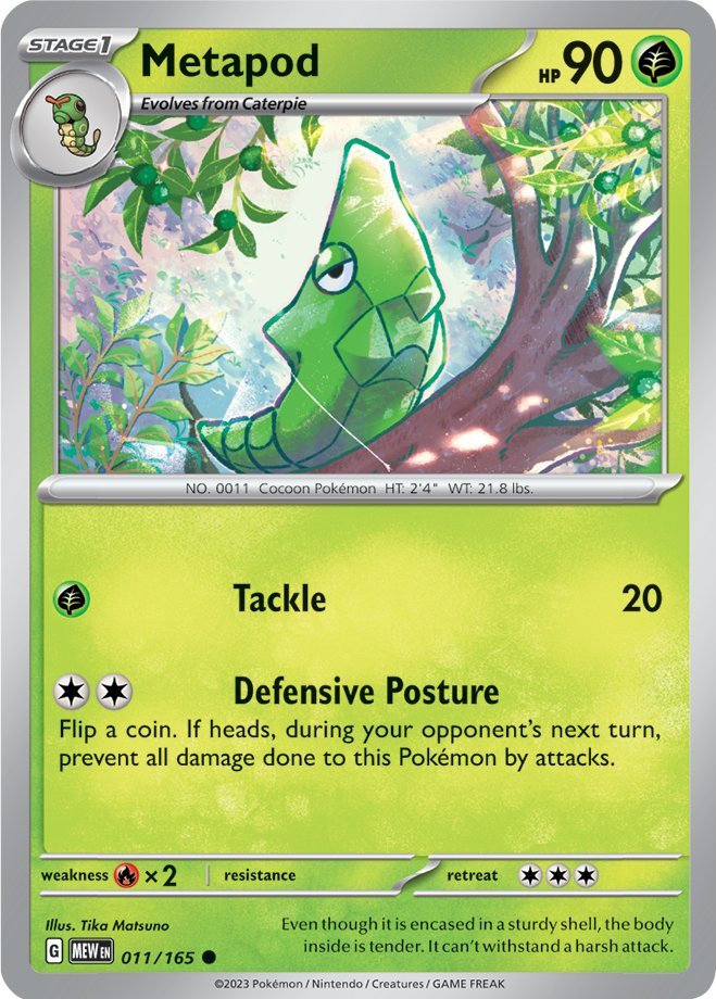 Metapod (011/165) [Scarlet & Violet 151] | Jomio and Rueliete's Cards and Comics