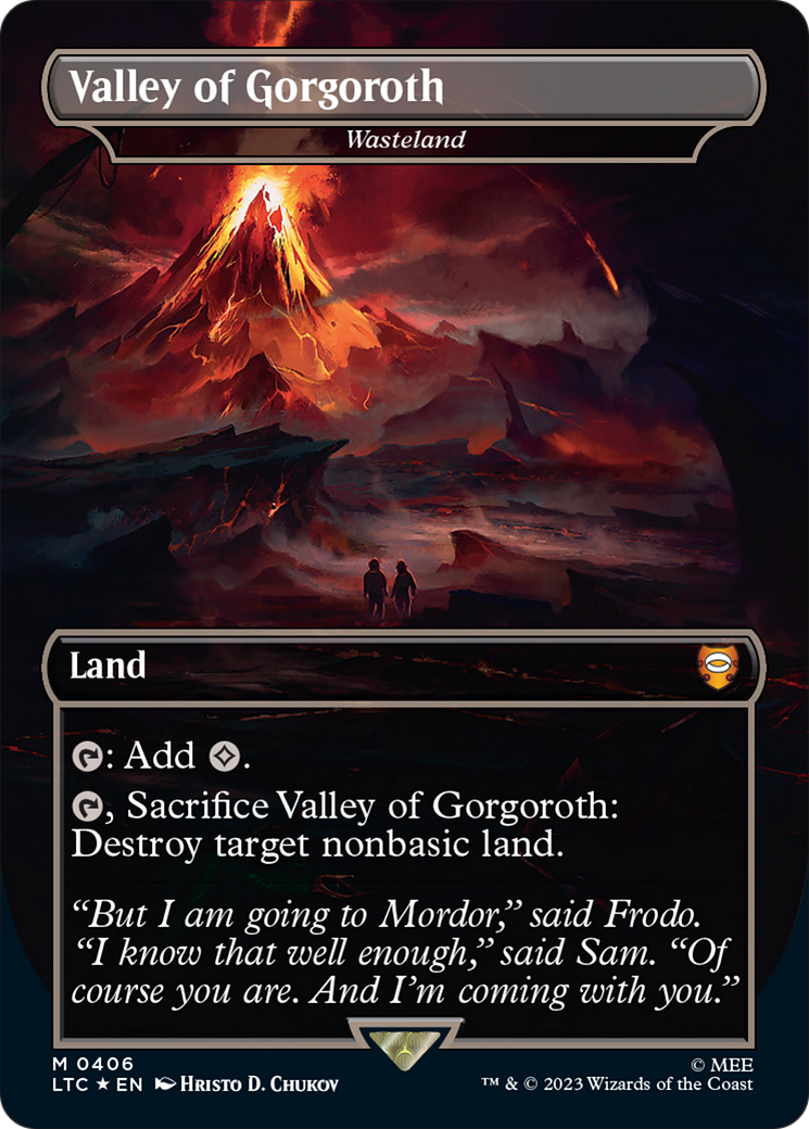 Valley of Gorgoroth - Wasteland (Surge Foil Realms and Relics) [The Lord of the Rings: Tales of Middle-Earth Commander] | Jomio and Rueliete's Cards and Comics