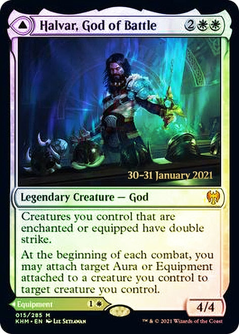 Halvar, God of Battle // Sword of the Realms [Kaldheim Prerelease Promos] | Jomio and Rueliete's Cards and Comics