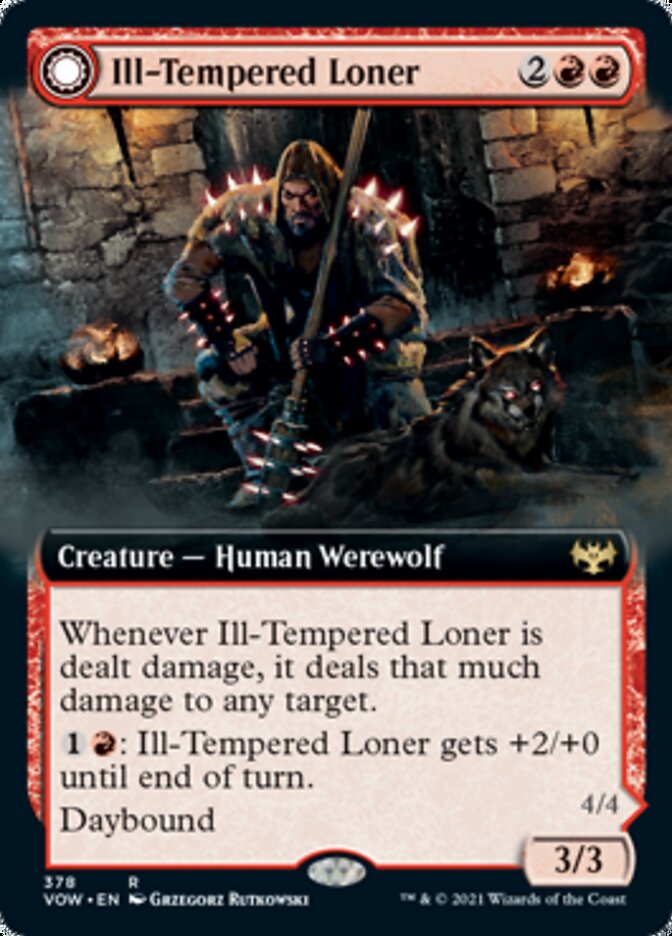 Ill-Tempered Loner // Howlpack Avenger (Extended Art) [Innistrad: Crimson Vow] | Jomio and Rueliete's Cards and Comics