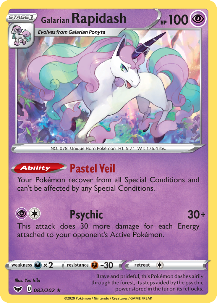 Galarian Rapidash (082/202) [Sword & Shield: Base Set] | Jomio and Rueliete's Cards and Comics