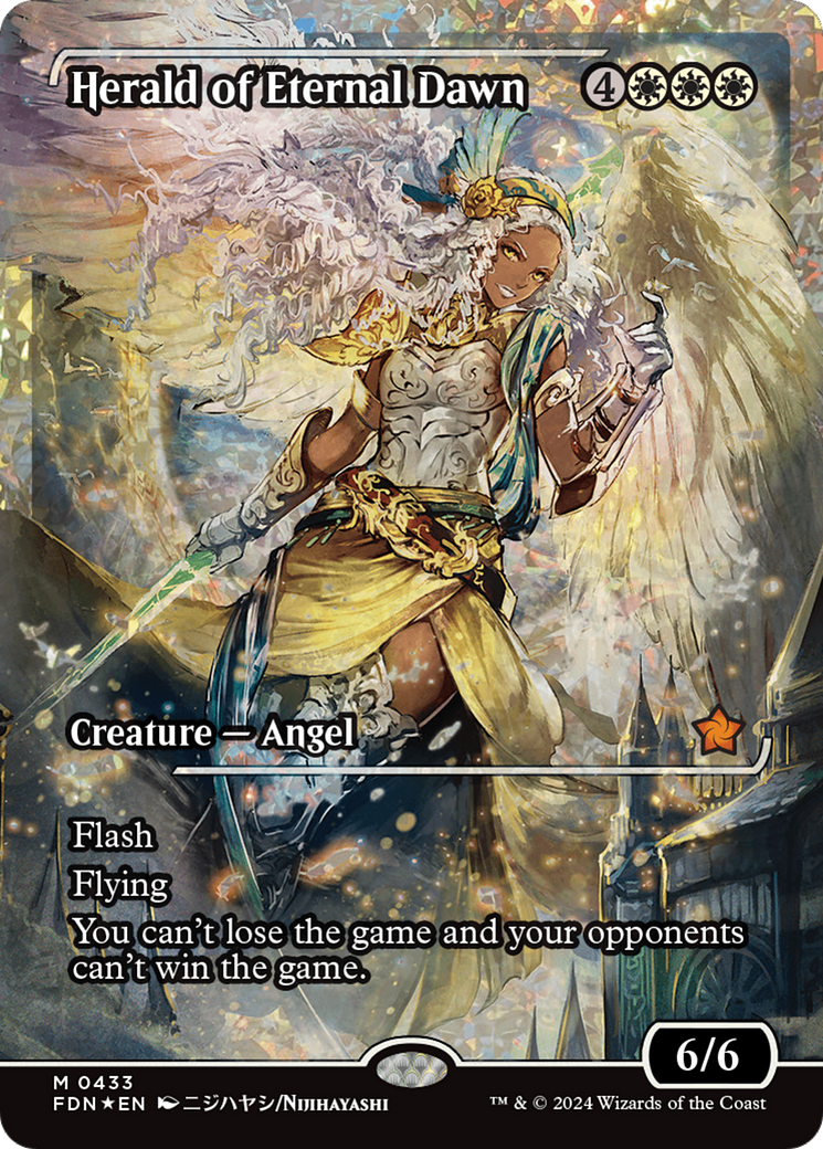 Herald of Eternal Dawn (Showcase) (Fracture Foil) [Foundations] | Jomio and Rueliete's Cards and Comics