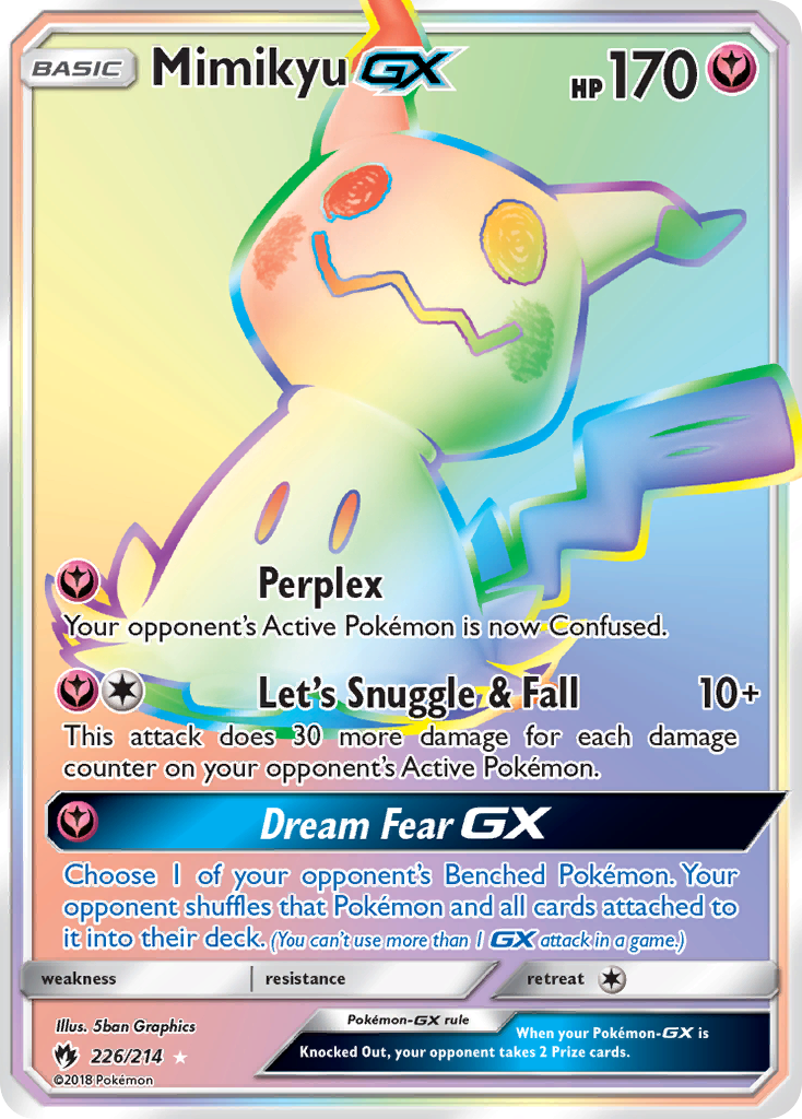 Mimikyu GX (226/214) [Sun & Moon: Lost Thunder] | Jomio and Rueliete's Cards and Comics