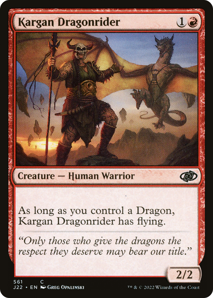 Kargan Dragonrider [Jumpstart 2022] | Jomio and Rueliete's Cards and Comics