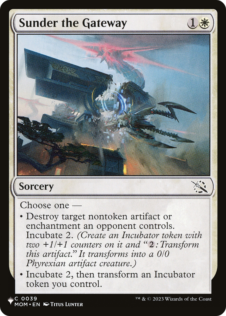 Sunder the Gateway [The List] | Jomio and Rueliete's Cards and Comics