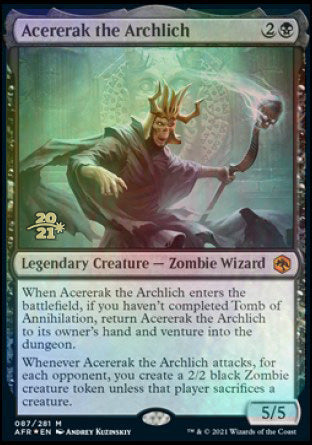 Acererak the Archlich [Dungeons & Dragons: Adventures in the Forgotten Realms Prerelease Promos] | Jomio and Rueliete's Cards and Comics