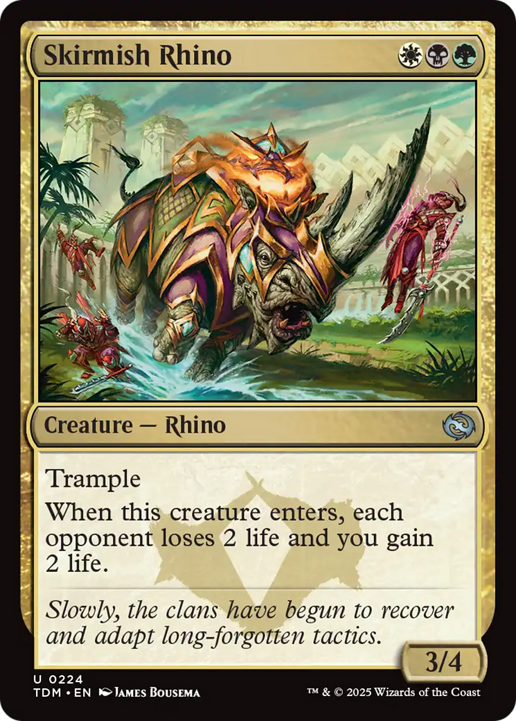 Skirmish Rhino (224) [Tarkir: Dragonstorm] | Jomio and Rueliete's Cards and Comics