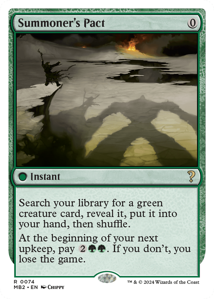Summoner's Pact (White Border) [Mystery Booster 2] | Jomio and Rueliete's Cards and Comics