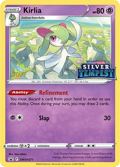Kirlia (SWSH271) (Prerelease) (Staff) [Sword & Shield: Black Star Promos] | Jomio and Rueliete's Cards and Comics
