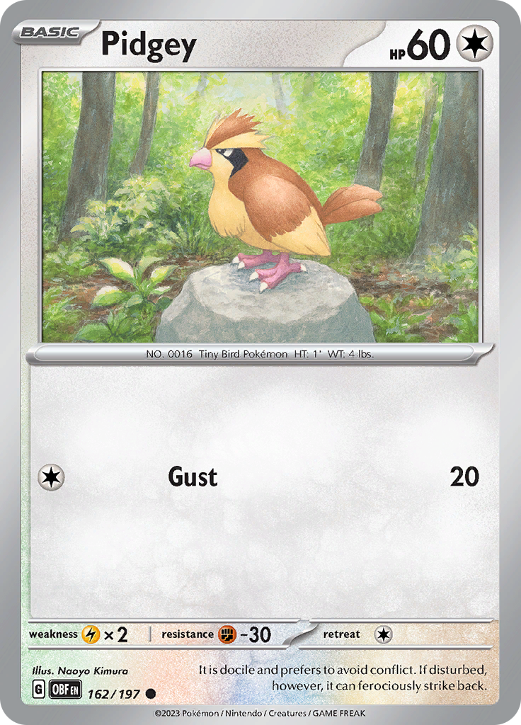 Pidgey (162/197) [Scarlet & Violet: Obsidian Flames] | Jomio and Rueliete's Cards and Comics