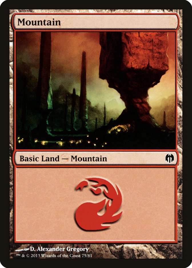 Mountain (75) [Duel Decks: Heroes vs. Monsters] | Jomio and Rueliete's Cards and Comics