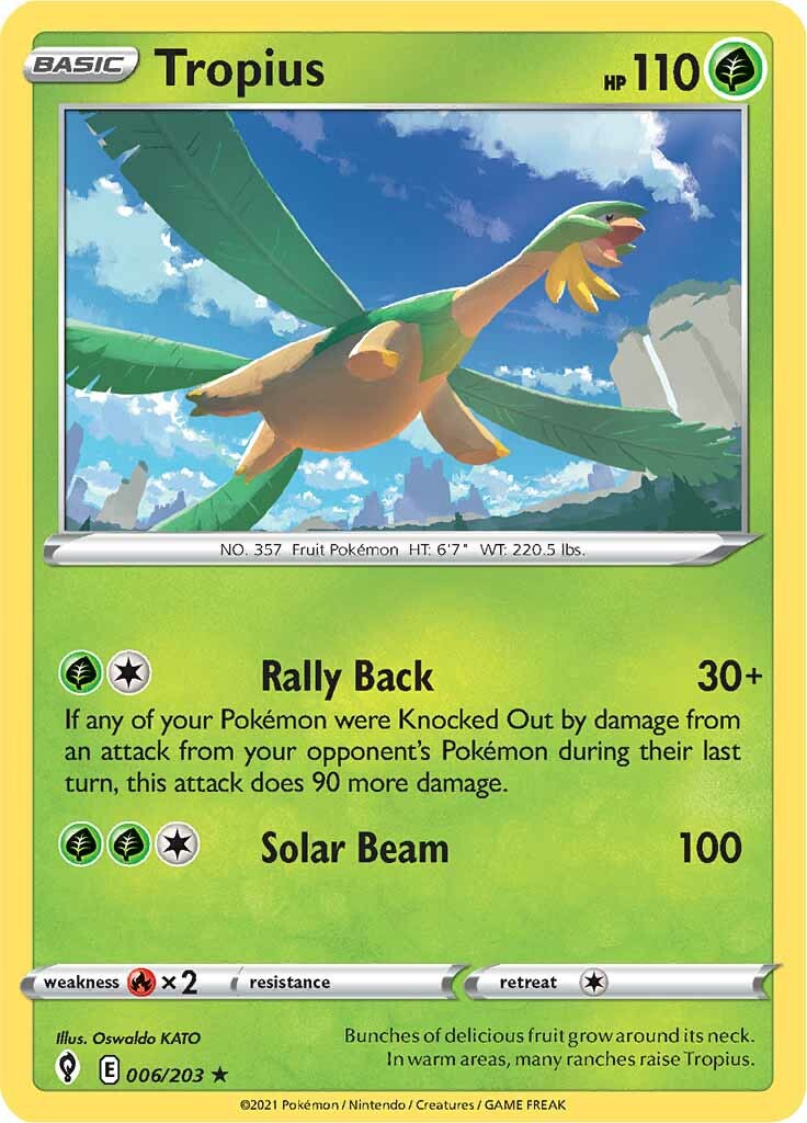 Tropius (006/203) [Sword & Shield: Evolving Skies] | Jomio and Rueliete's Cards and Comics