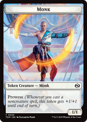 Copy // Monk Double-Sided Token [Tarkir: Dragonstorm Tokens] | Jomio and Rueliete's Cards and Comics