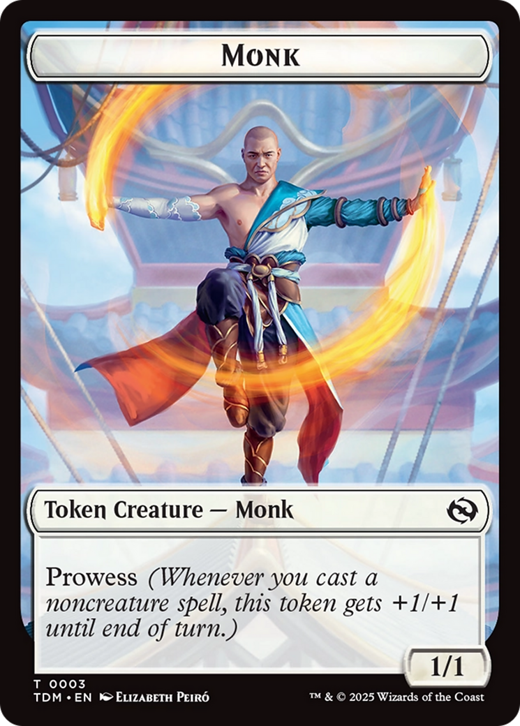 Bird // Monk Double-Sided Token [Tarkir: Dragonstorm Tokens] | Jomio and Rueliete's Cards and Comics