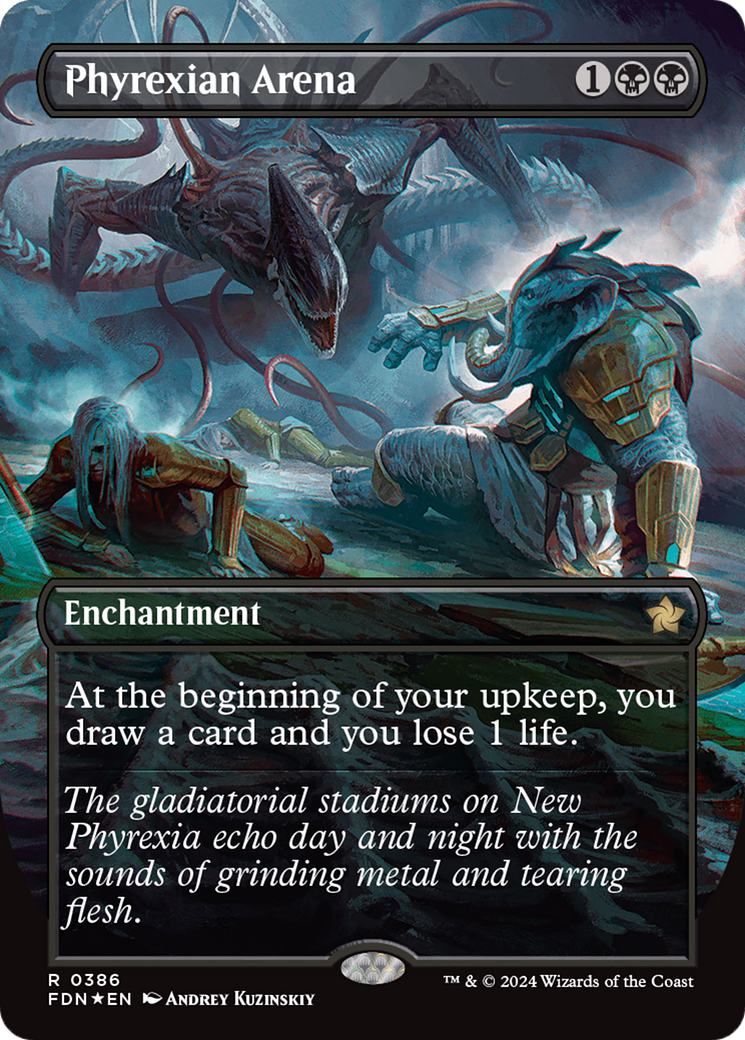 Phyrexian Arena (Borderless) (Mana Foil) [Foundations] | Jomio and Rueliete's Cards and Comics