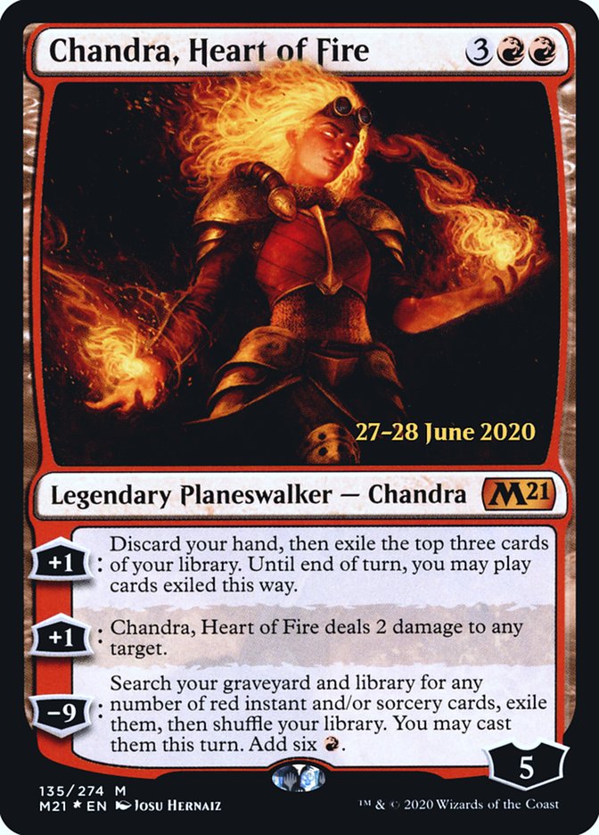 Chandra, Heart of Fire [Core Set 2021 Prerelease Promos] | Jomio and Rueliete's Cards and Comics