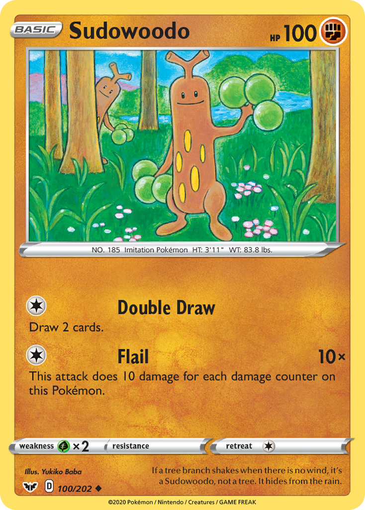 Sudowoodo (100/202) [Sword & Shield: Base Set] | Jomio and Rueliete's Cards and Comics
