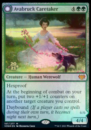 Avabruck Caretaker // Hollowhenge Huntmaster [Innistrad: Crimson Vow Prerelease Promos] | Jomio and Rueliete's Cards and Comics