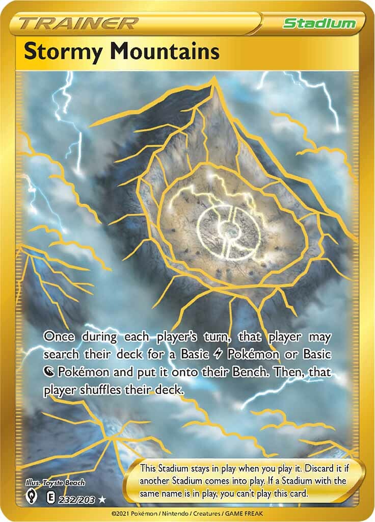 Stormy Mountains (232/203) [Sword & Shield: Evolving Skies] | Jomio and Rueliete's Cards and Comics