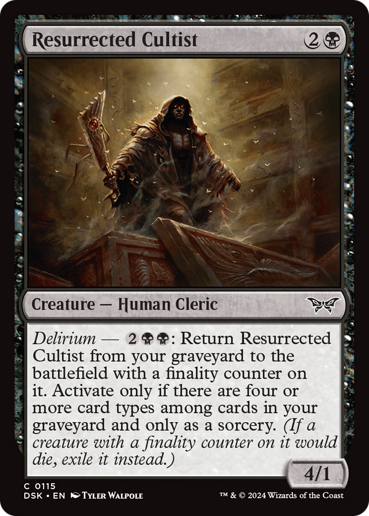 Resurrected Cultist [Duskmourn: House of Horror] | Jomio and Rueliete's Cards and Comics