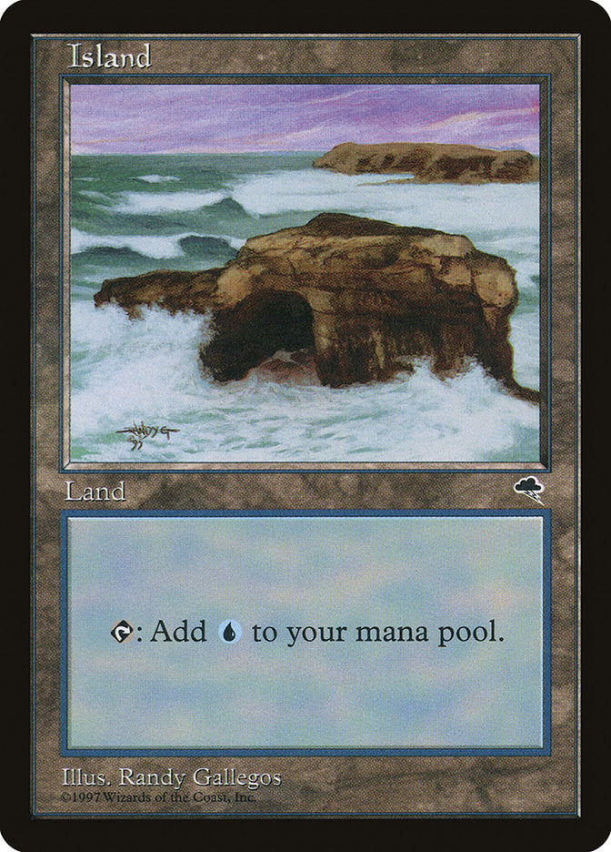 Island (Signature on Left) [Tempest] | Jomio and Rueliete's Cards and Comics