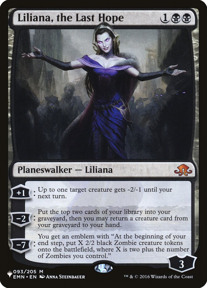 Liliana, the Last Hope [The List] | Jomio and Rueliete's Cards and Comics